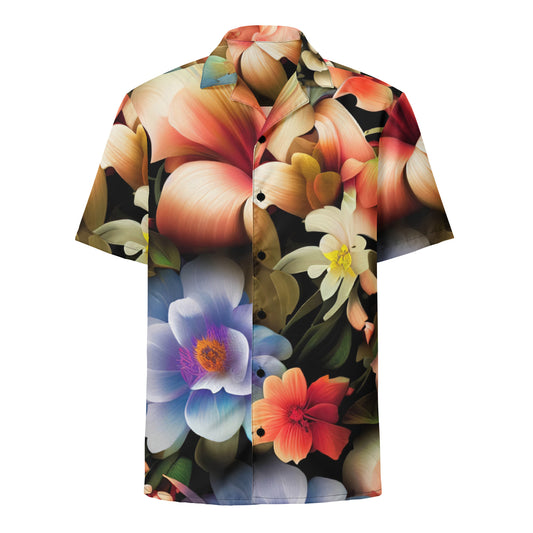 DMV 1603 Floral Unisex button shirt