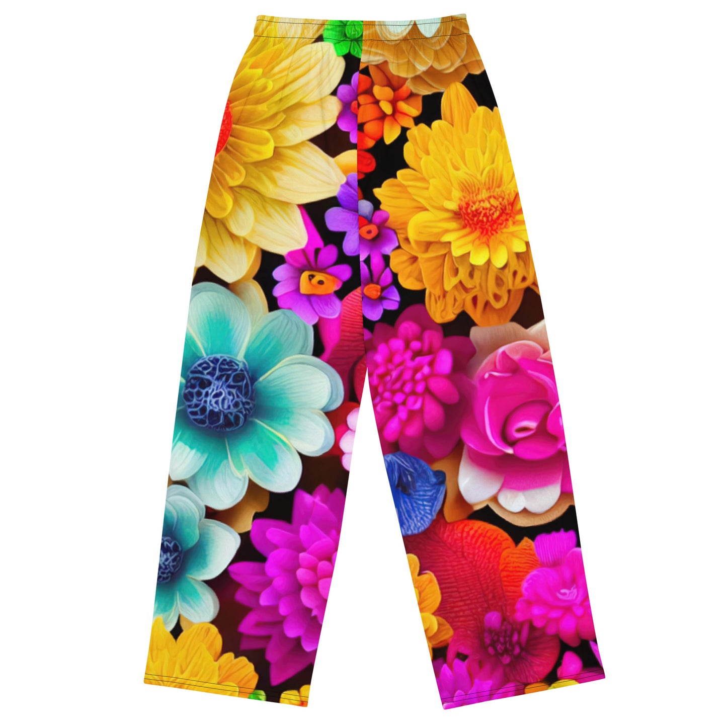 DMV 0238 Floral All-over print unisex wide-leg pants