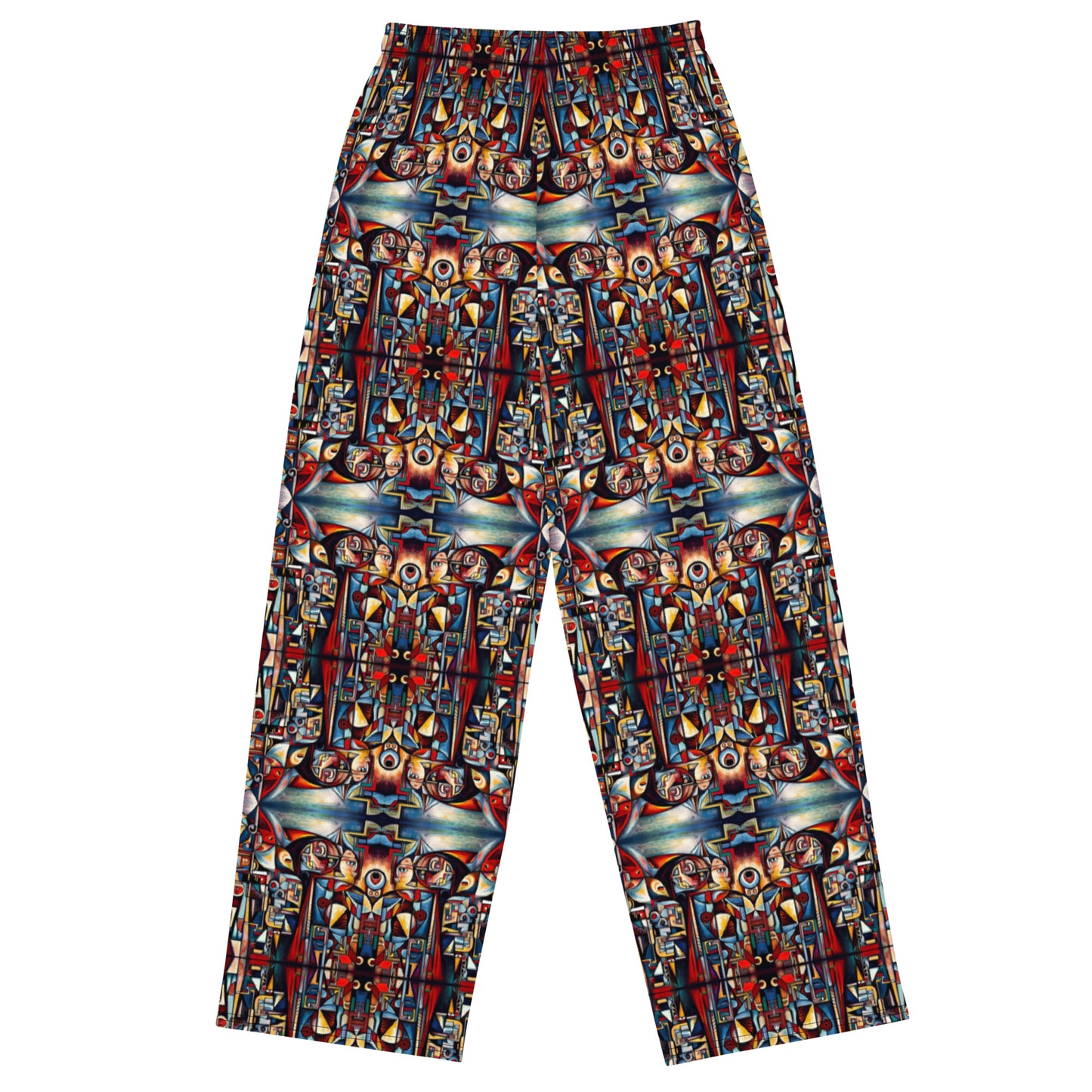 DMV 0007 Conceptual Artsy All-over print unisex wide-leg pants