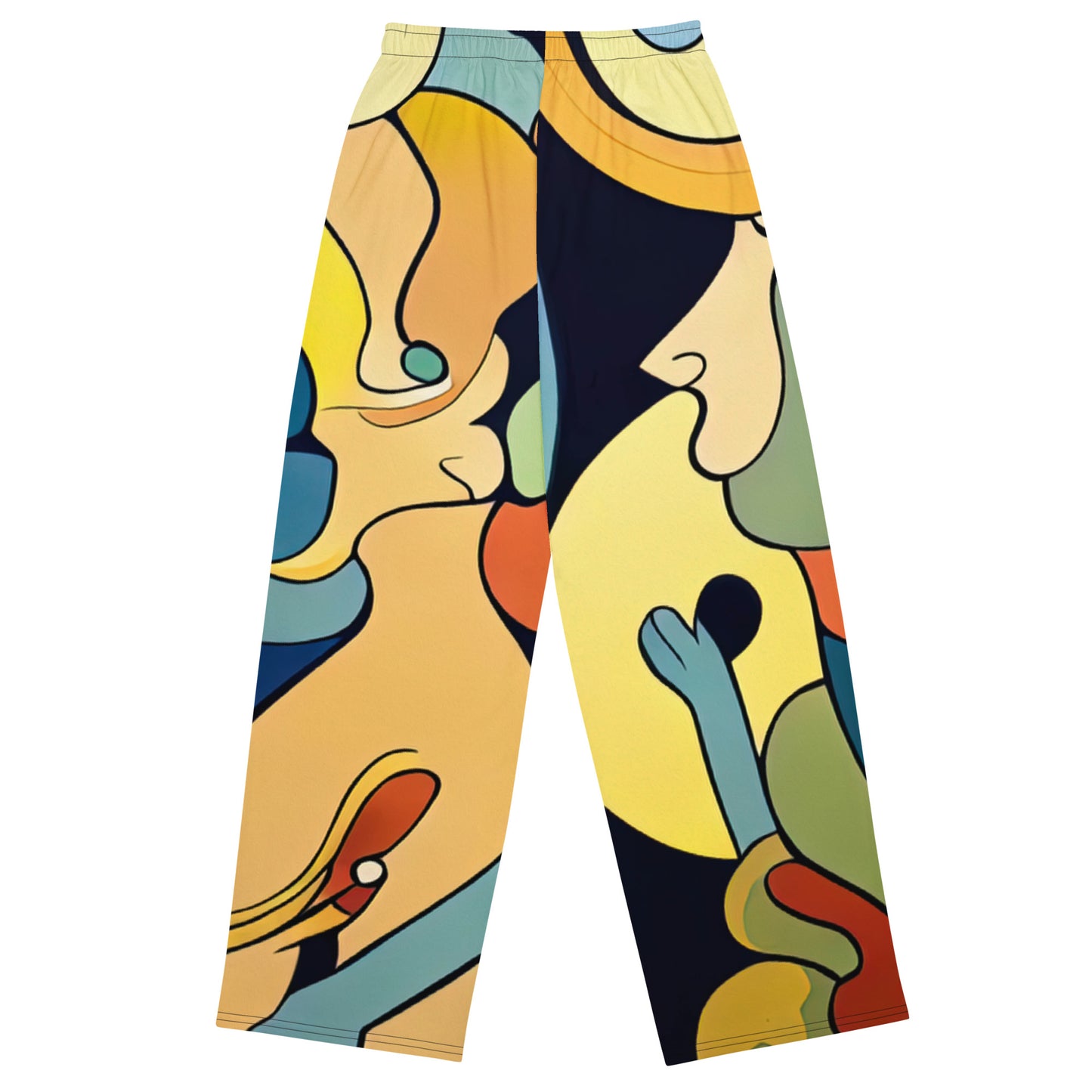 DMV 0242 Retro Art All-over print unisex wide-leg pants