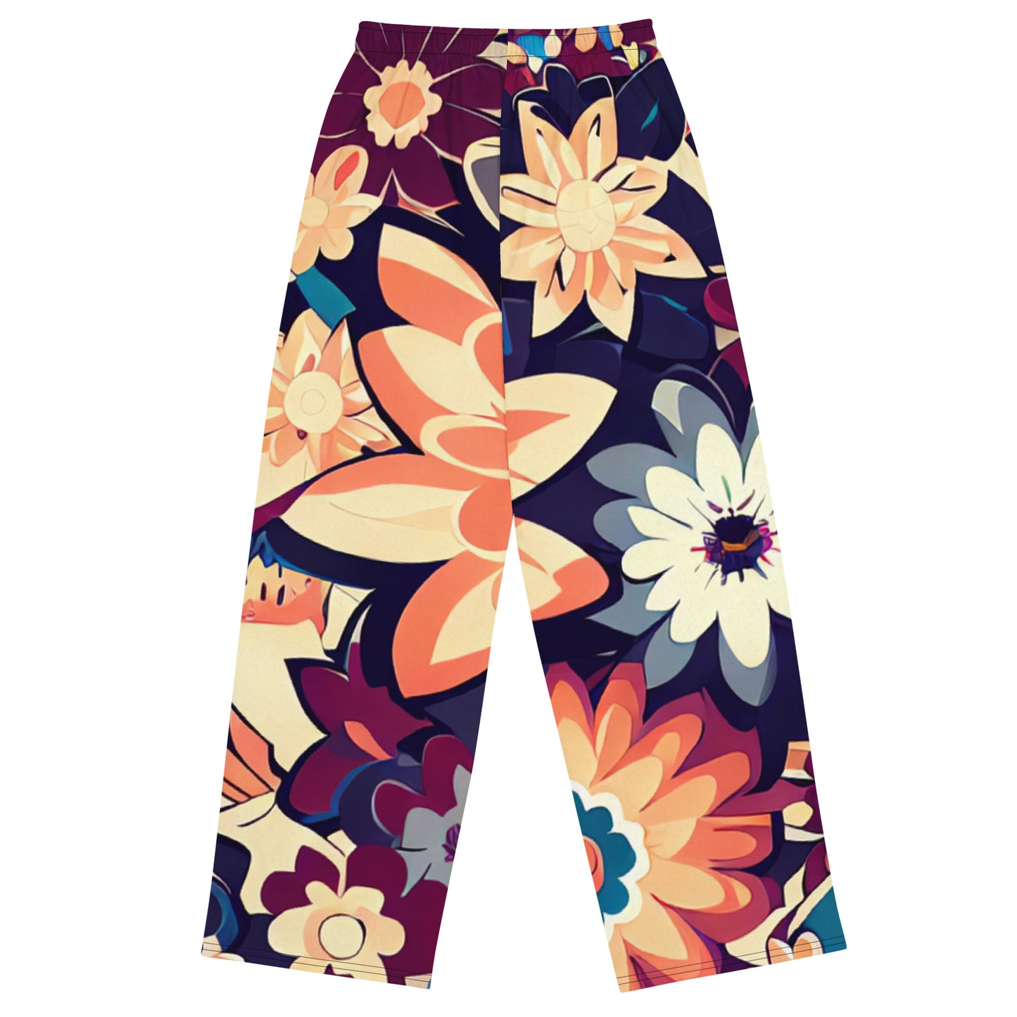 DMV 0253 Floral All-over print unisex wide-leg pants