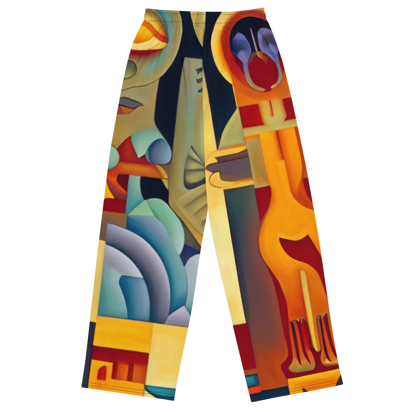 DMV 0237 Retro Art All-over print unisex wide-leg pants