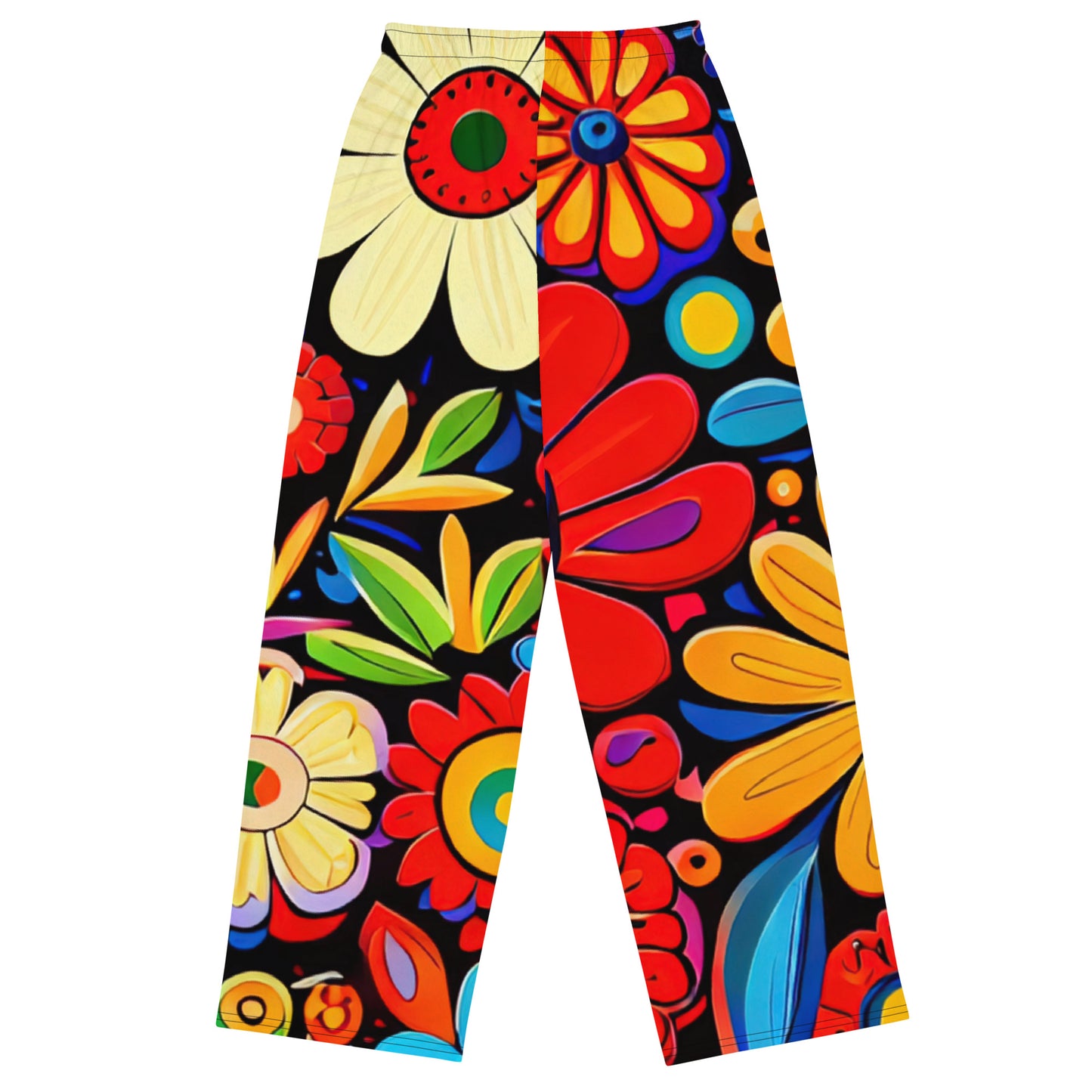 DMV 0178 Floral All-over print unisex wide-leg pants