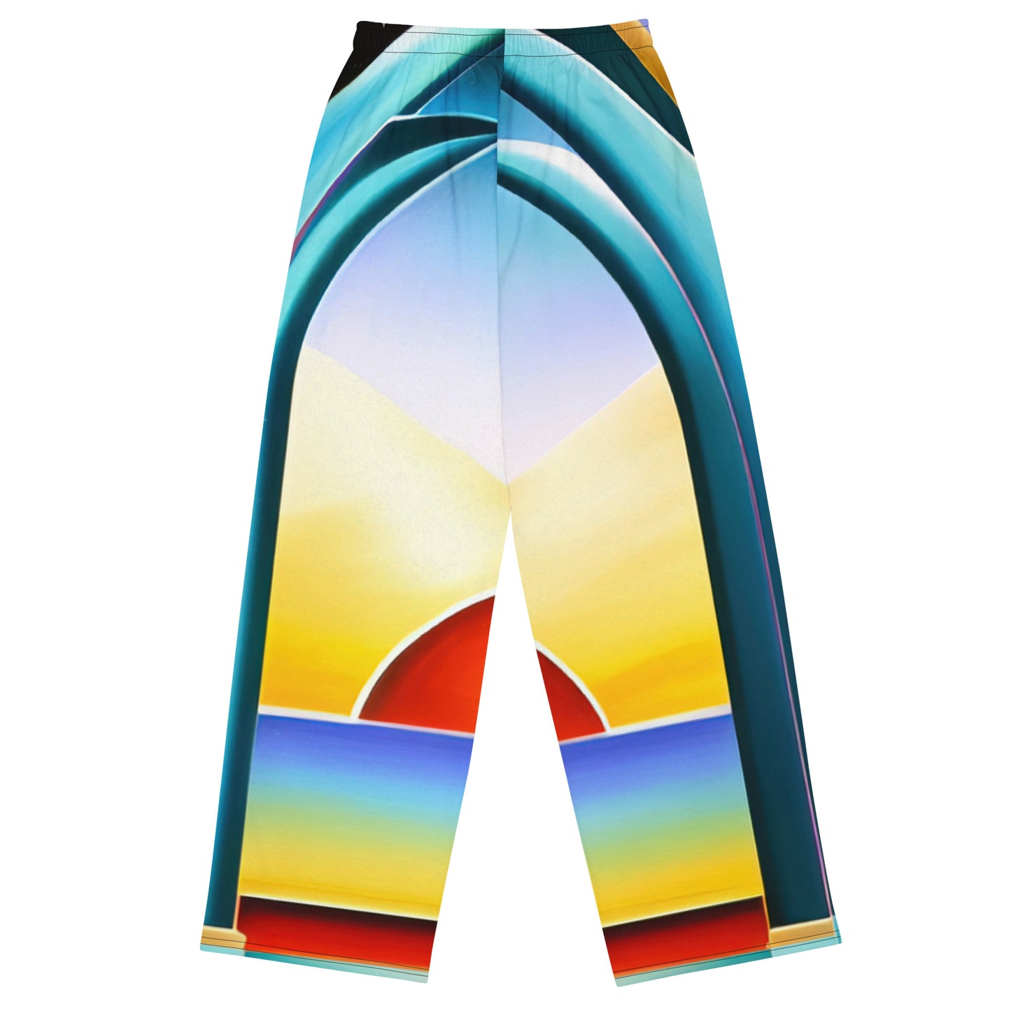 DMV 0262 Retro Art All-over print unisex wide-leg pants