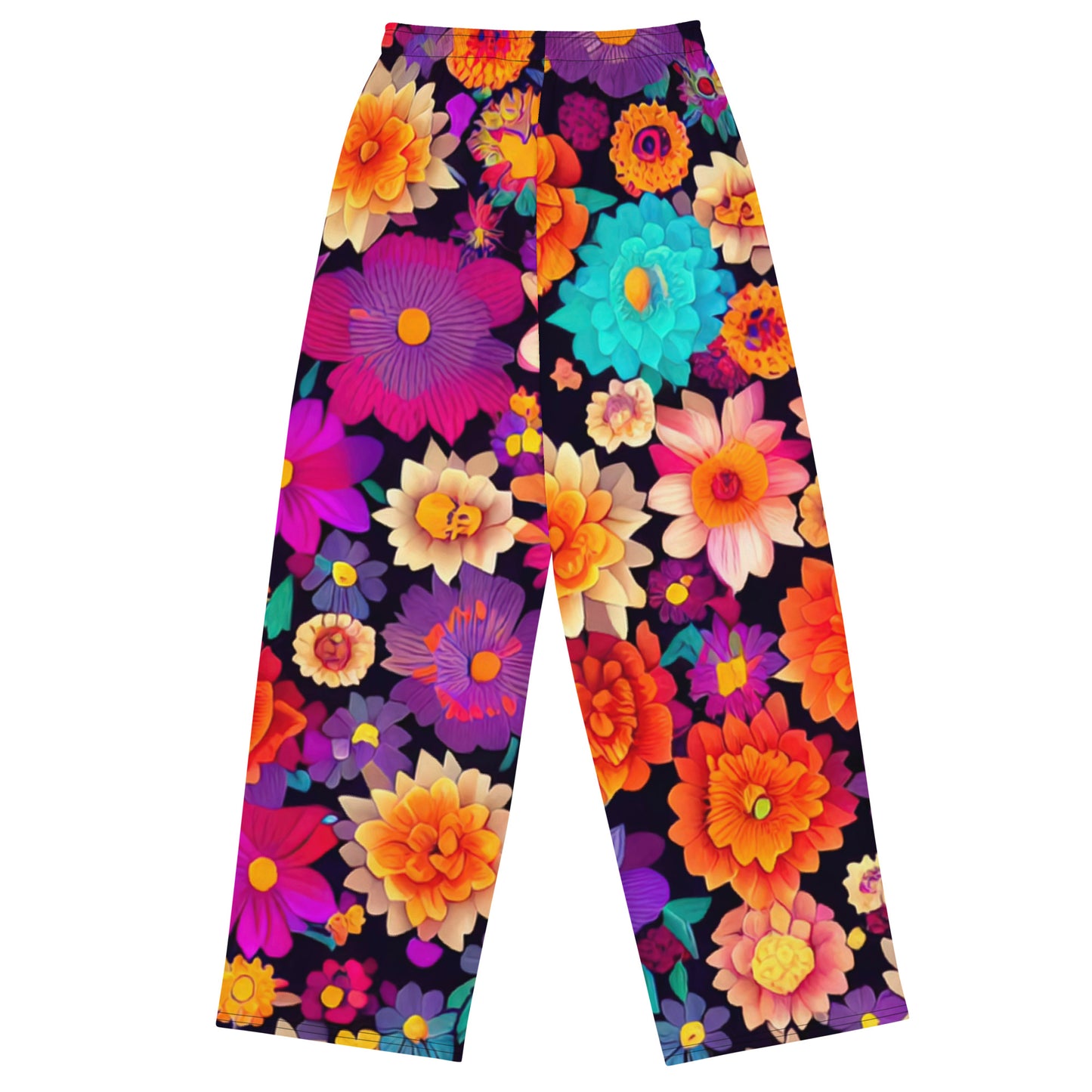 DMV 0192 Floral All-over print unisex wide-leg pants