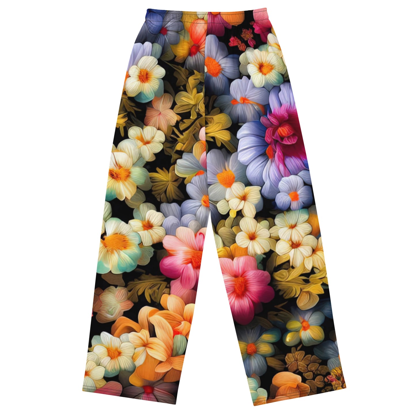 DMV 1522 Floral All-over print unisex wide-leg pants