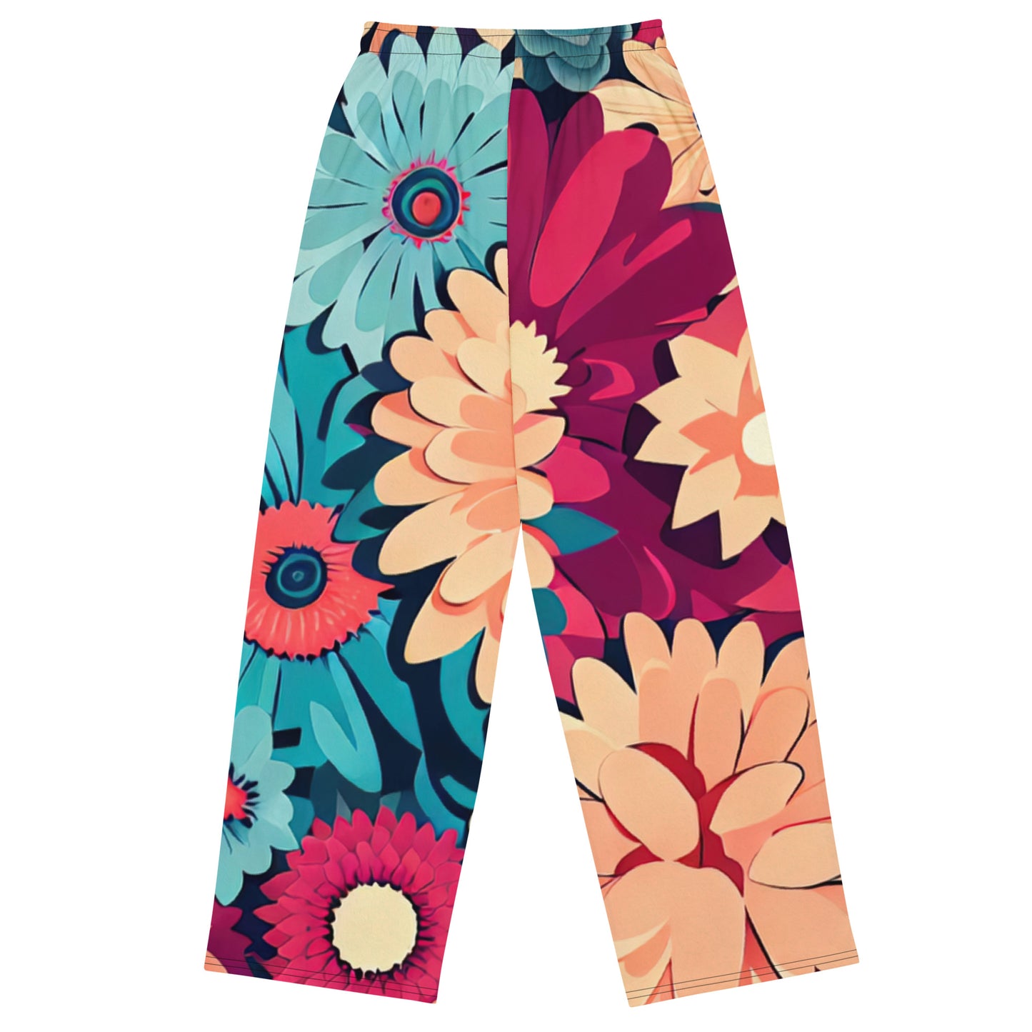 DMV 0293 Floral All-over print unisex wide-leg pants