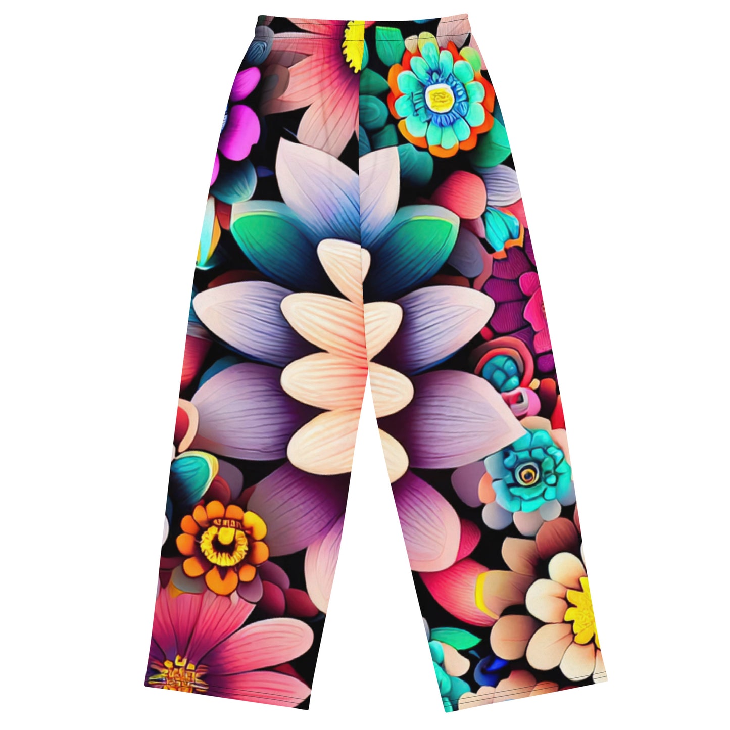 DMV 0515 Floral All-over print unisex wide-leg pants