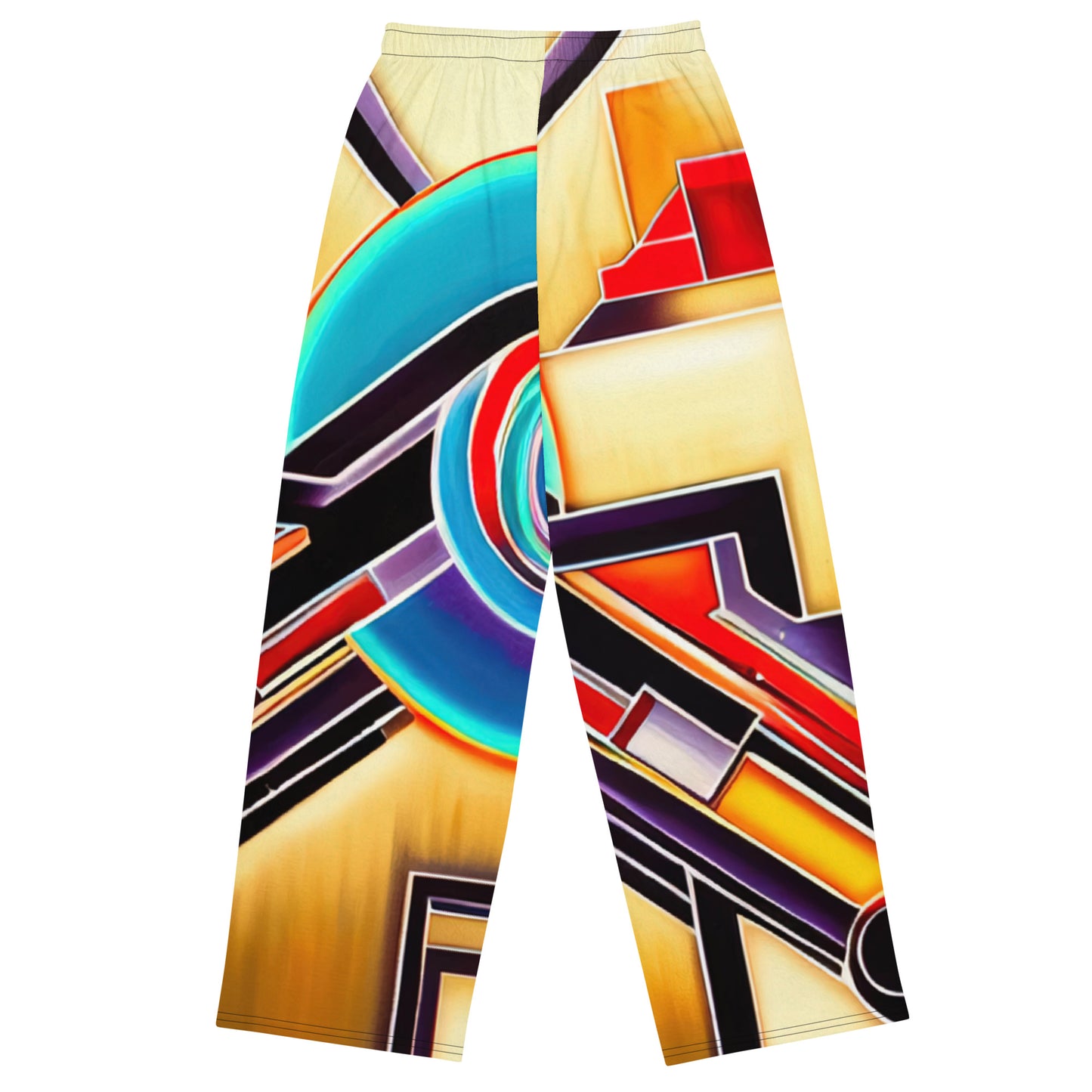 DMV 0572 Retro Art All-over print unisex wide-leg pants