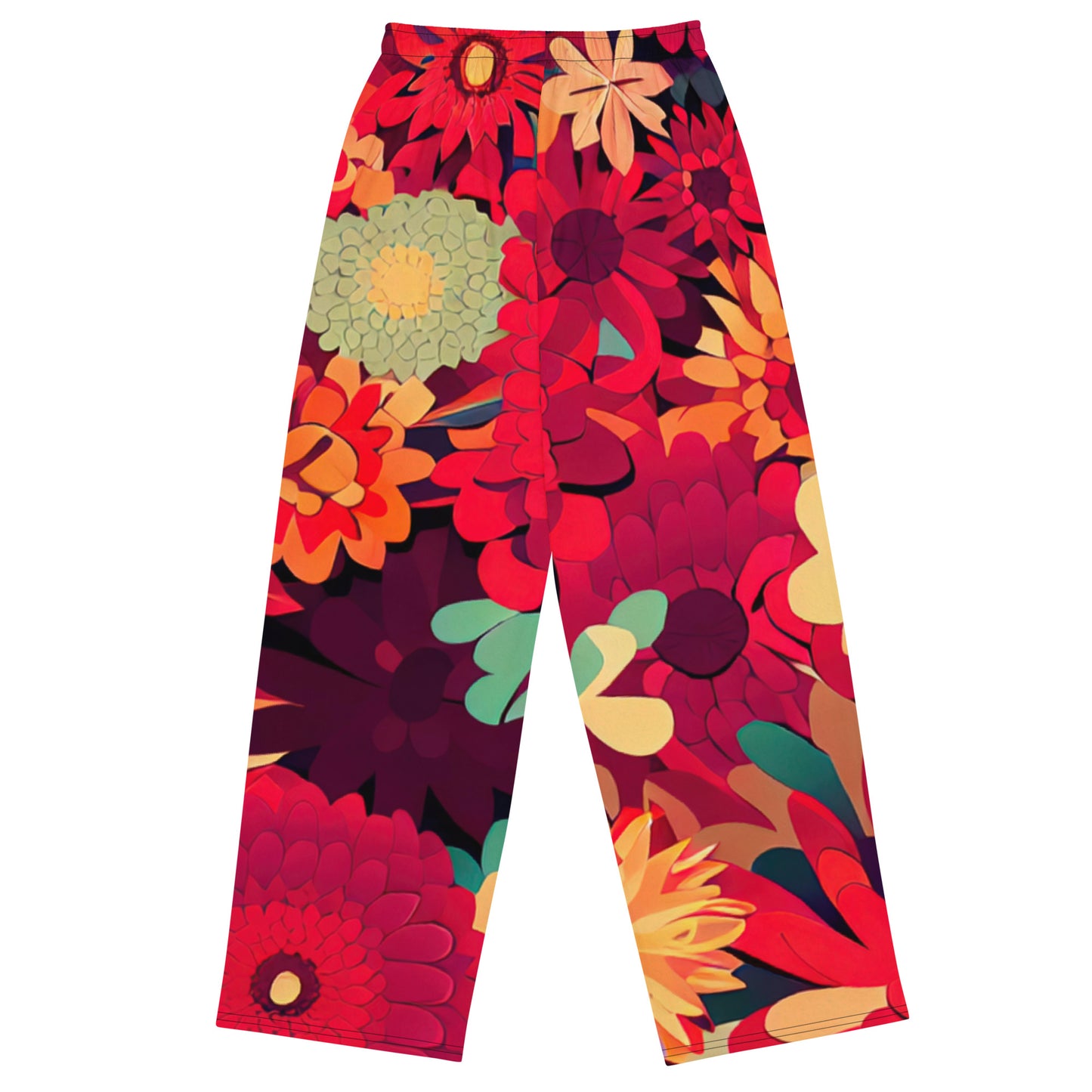 DMV 0485 Floral All-over print unisex wide-leg pants