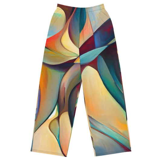 DMV 0243 Abstract Art All-over print unisex wide-leg pants