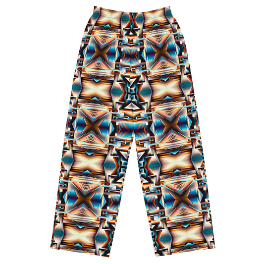 DMV 0275 Conceptual Artsy All-over print unisex wide-leg pants