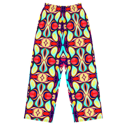 DMV 0036 Vintage Artsy All-over print unisex wide-leg pants