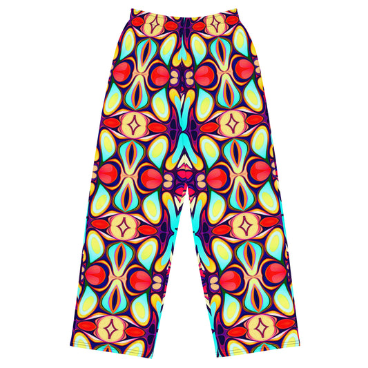 DMV 0036 Vintage Artsy All-over print unisex wide-leg pants