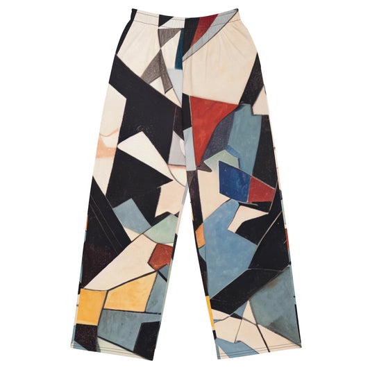 DMV 0047 Abstract Art All-over print unisex wide-leg pants