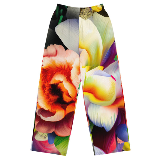 DMV 0081 Floral All-over print unisex wide-leg pants