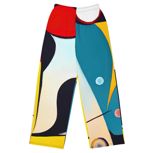 DMV 0037 Retro Art All-over print unisex wide-leg pants