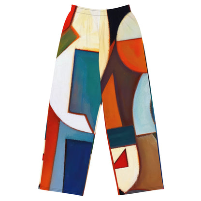 DMV 0025 Abstract Art All-over print unisex wide-leg pants