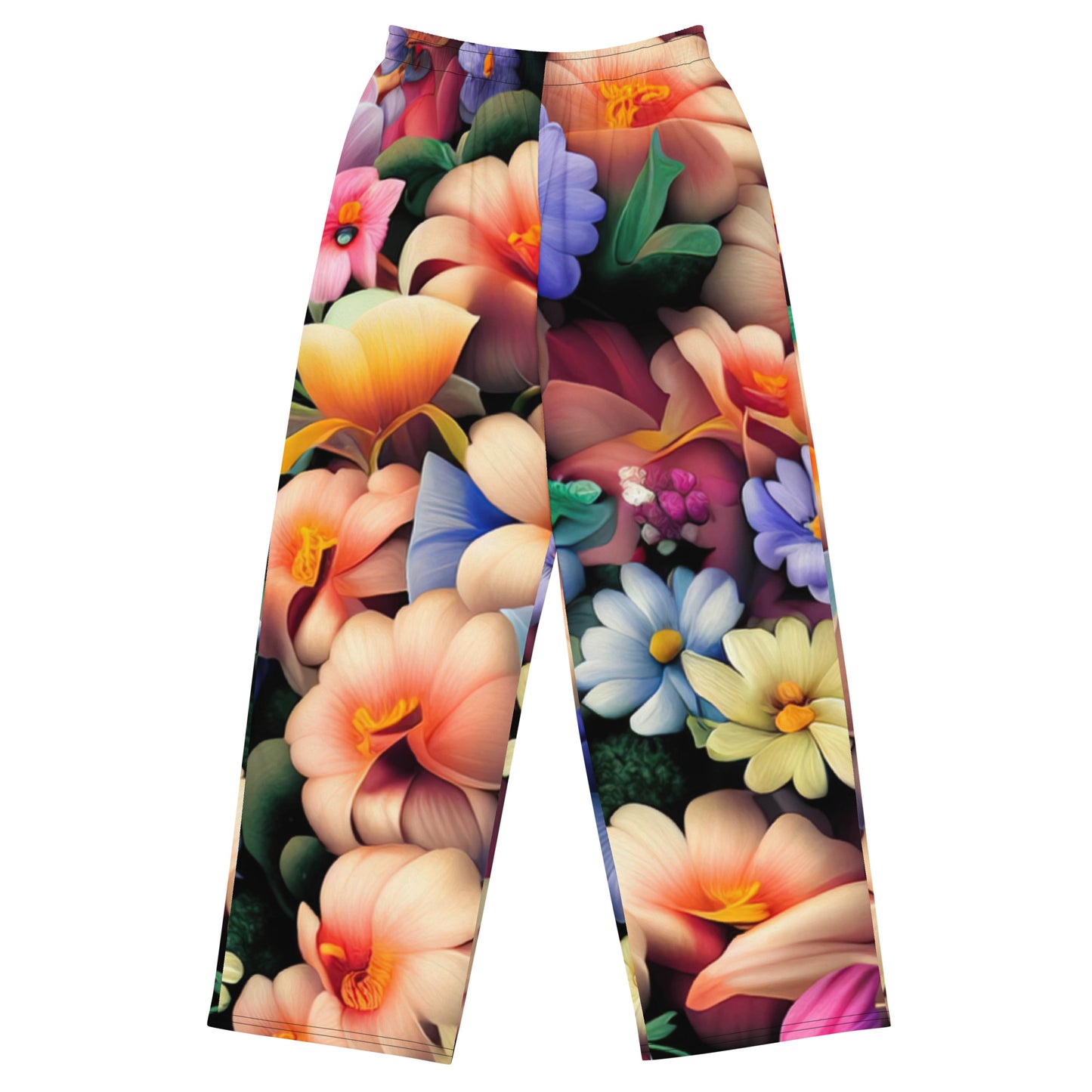 DMV 0043 Floral All-over print unisex wide-leg pants