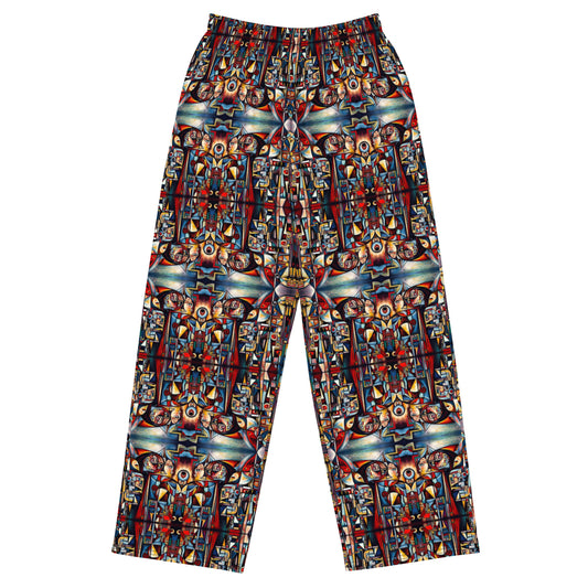 DMV 0007 Conceptual Artsy All-over print unisex wide-leg pants