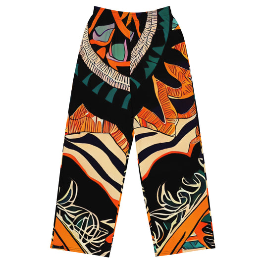 DMV 0033 Boho All-over print unisex wide-leg pants