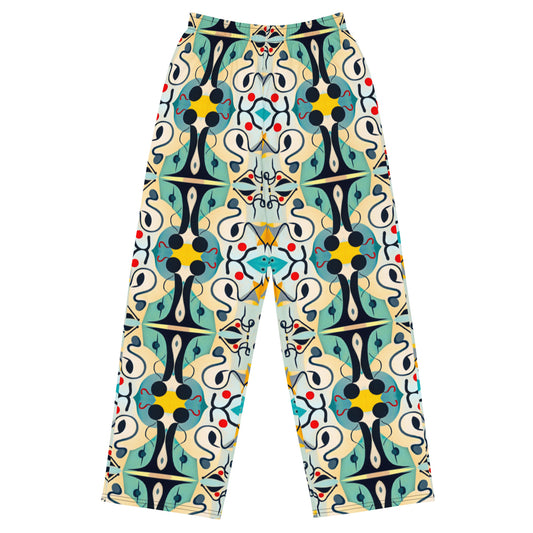 DMV 0076 Vintage Artsy All-over print unisex wide-leg pants