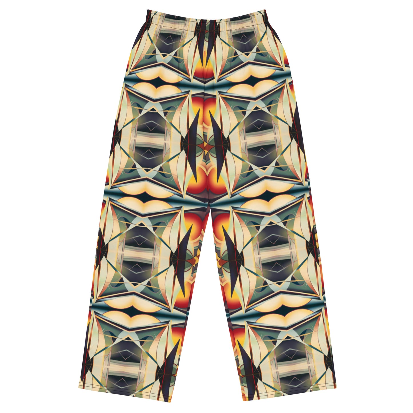 DMV 0059 Conceptual Artsy All-over print unisex wide-leg pants