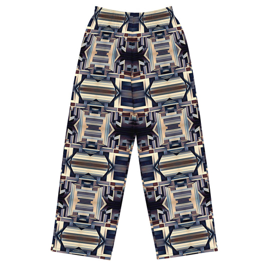 DMV 0058 Conceptual Artsy All-over print unisex wide-leg pants