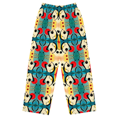 DMV 0044 Vintage Artsy All-over print unisex wide-leg pants