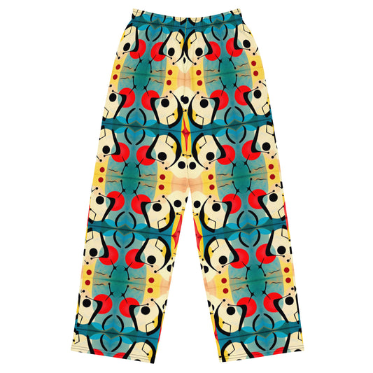 DMV 0044 Vintage Artsy All-over print unisex wide-leg pants