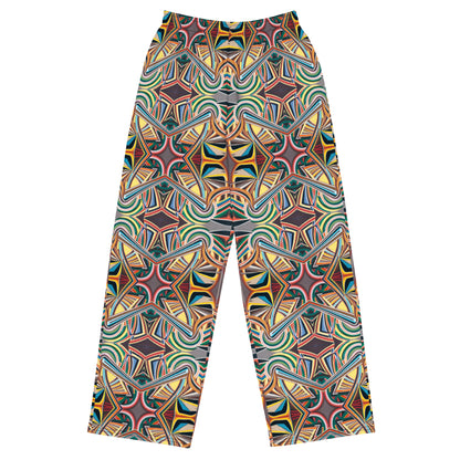 DMV 0213 Conceptual Artsy All-over print unisex wide-leg pants