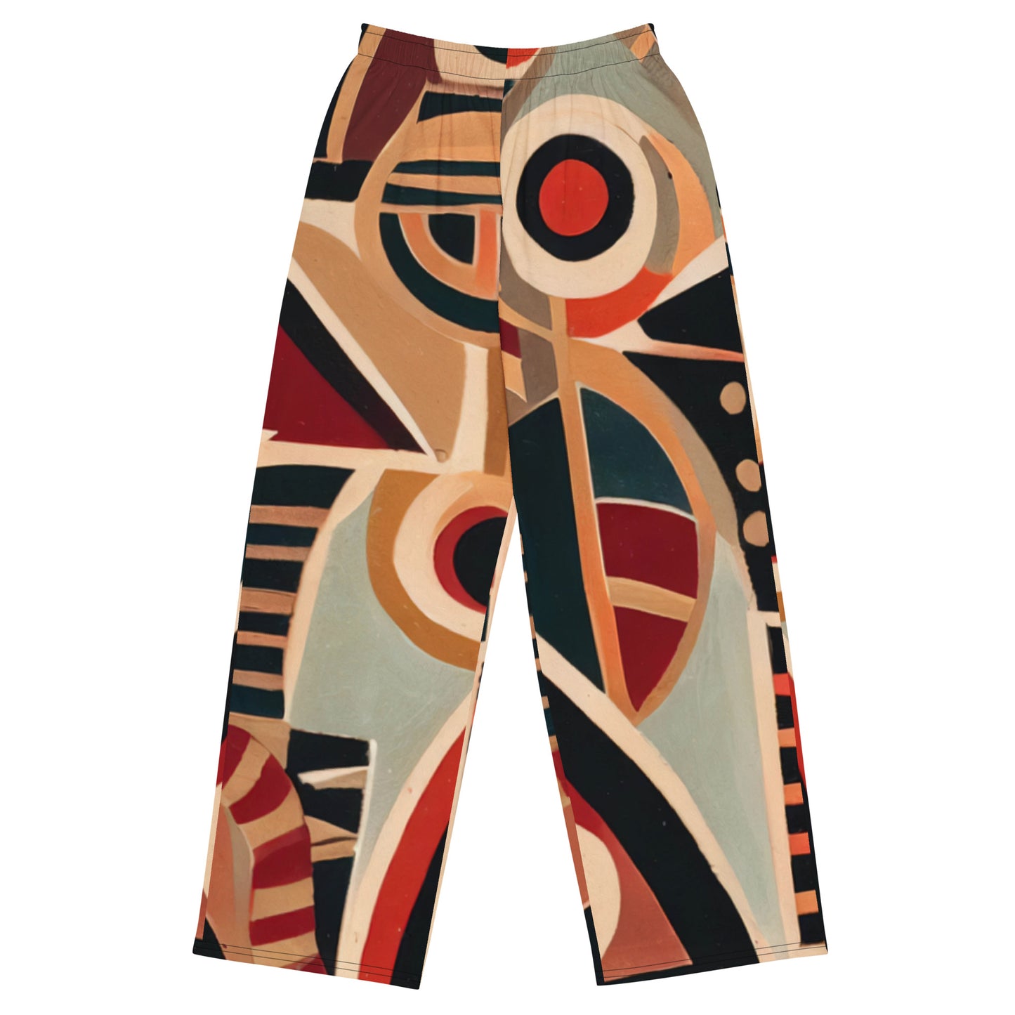 DMV 0217 Retro Art All-over print unisex wide-leg pants