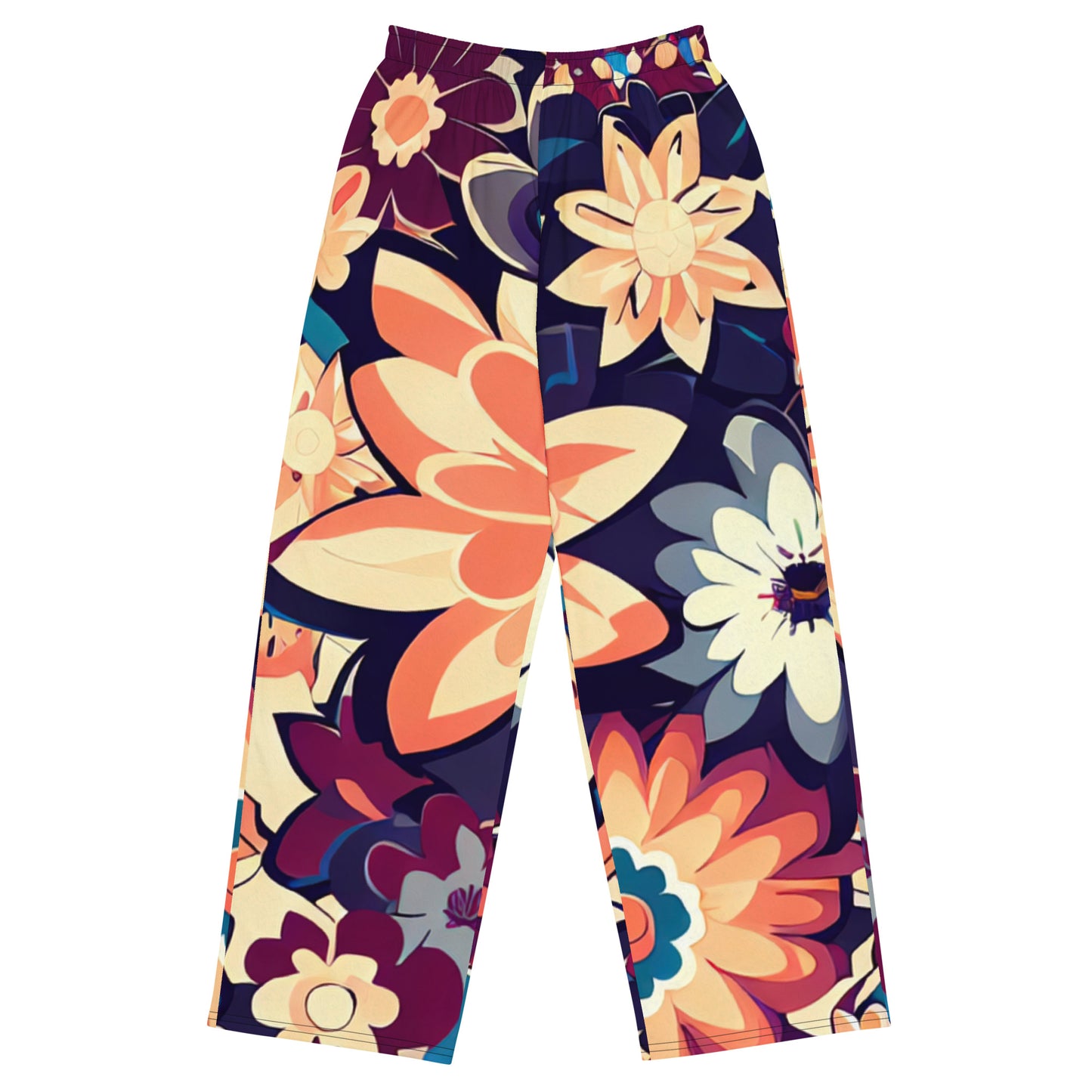 DMV 0253 Floral All-over print unisex wide-leg pants