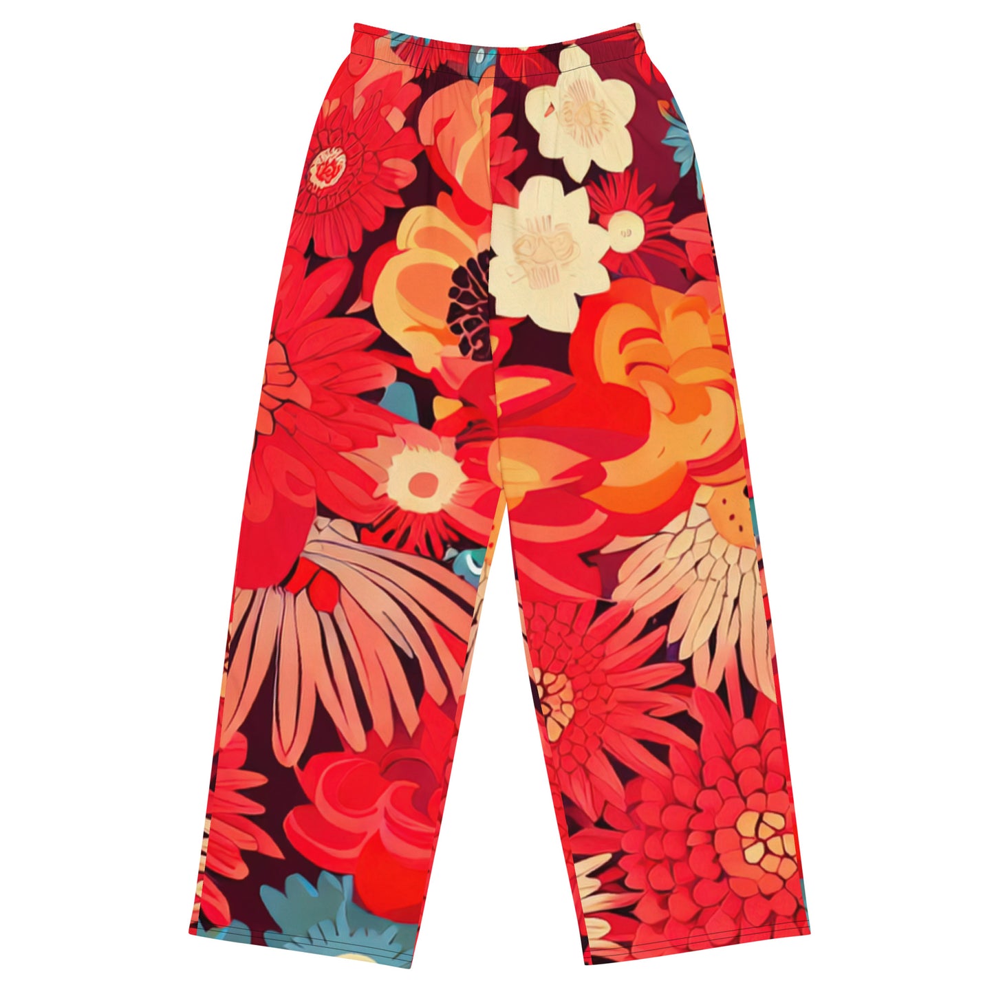 DMV 0105 Floral All-over print unisex wide-leg pants