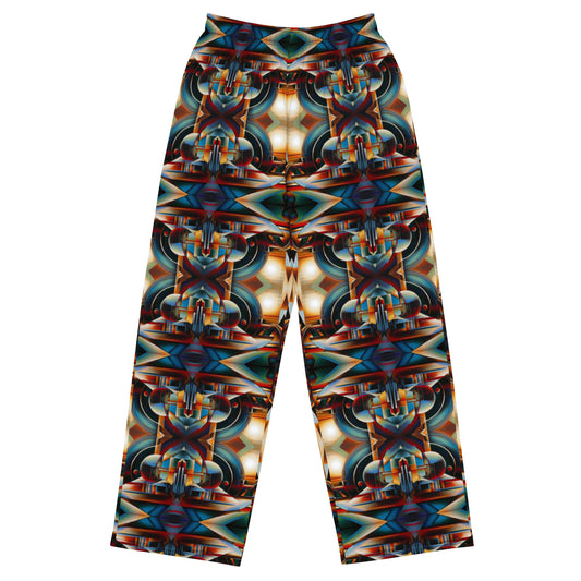 DMV 0127 Conceptual Artsy All-over print unisex wide-leg pants