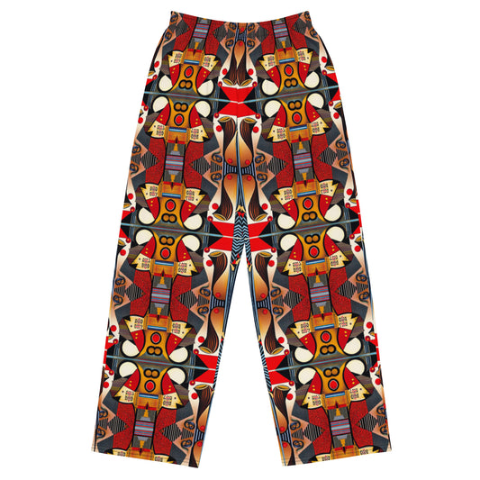 DMV 0208 Chic Boho All-over print unisex wide-leg pants