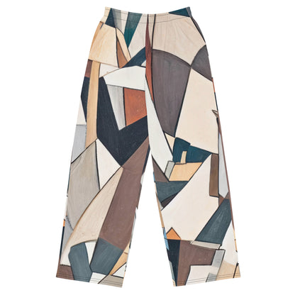 DMV 0264 Abstract Art All-over print unisex wide-leg pants