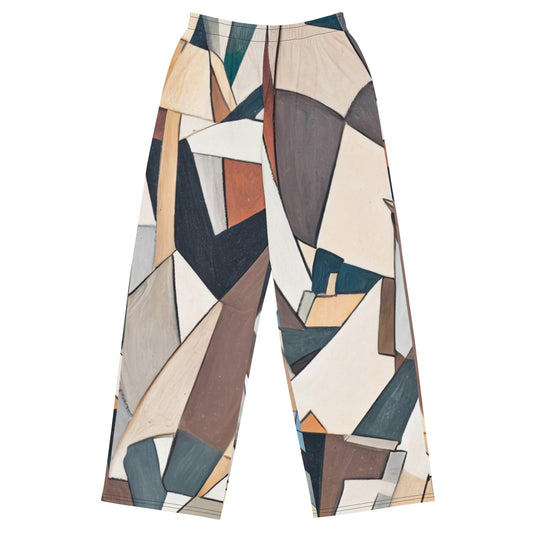 DMV 0264 Abstract Art All-over print unisex wide-leg pants