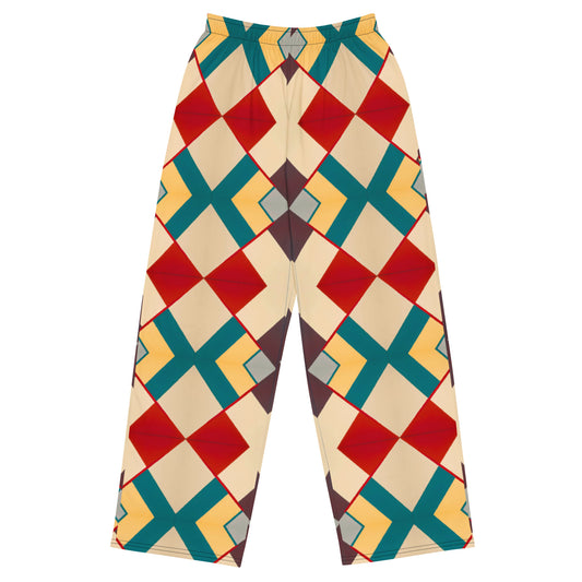 DMV 0129 Classic Boho All-over print unisex wide-leg pants