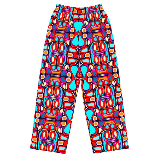 DMV 0094 Vintage Artsy All-over print unisex wide-leg pants