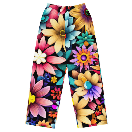 DMV 0265 Floral All-over print unisex wide-leg pants