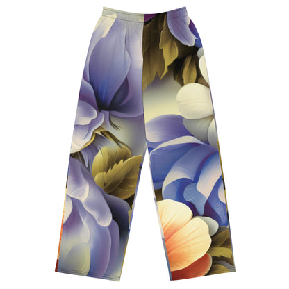 DMV 0109 Floral All-over print unisex wide-leg pants