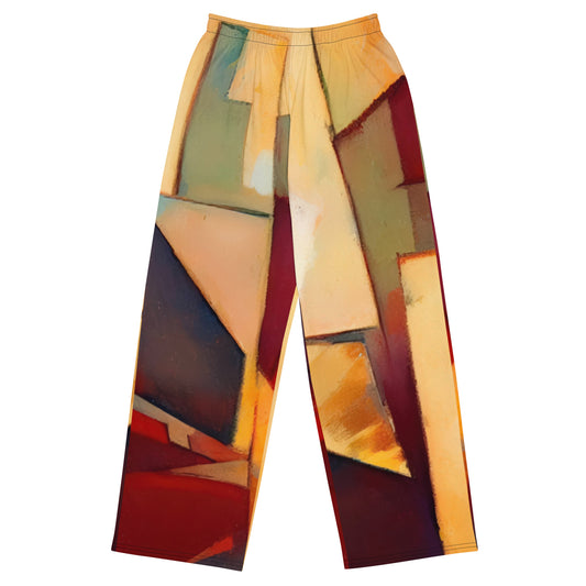 DMV 0251 Abstract Art All-over print unisex wide-leg pants