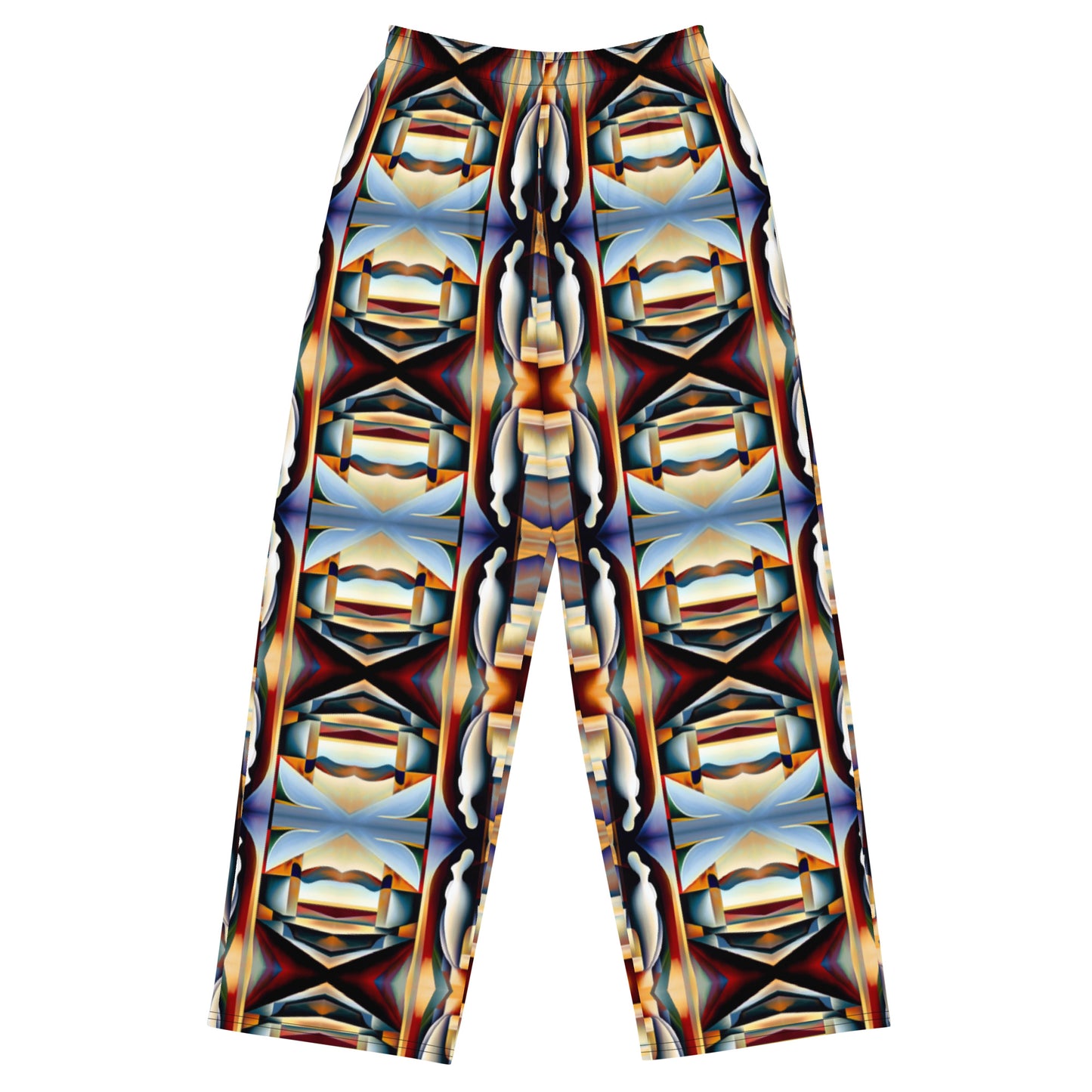 DMV 0104 Conceptual Artsy All-over print unisex wide-leg pants