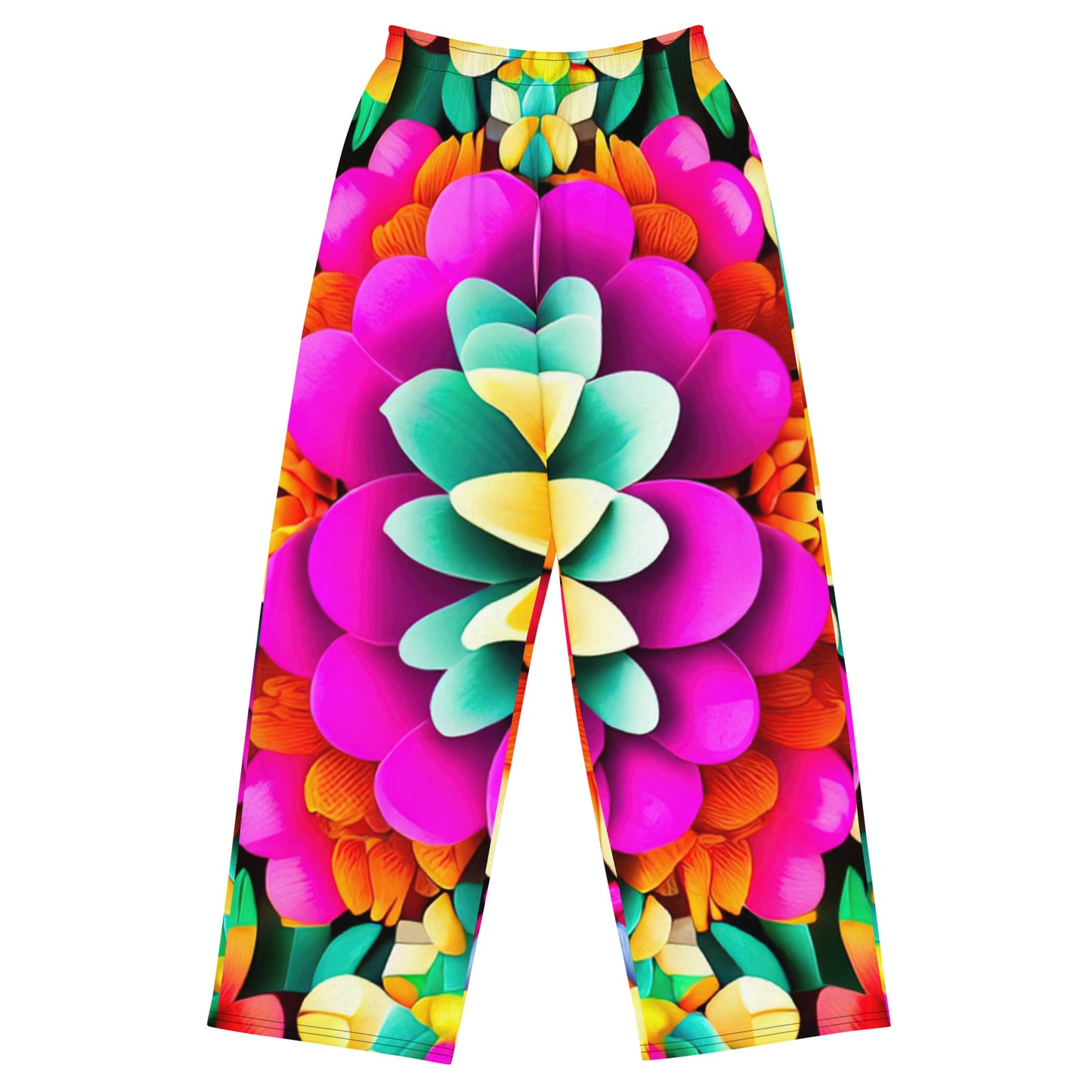 DMV 0250 Floral All-over print unisex wide-leg pants