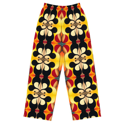 DMV 0215 Vintage Artsy All-over print unisex wide-leg pants