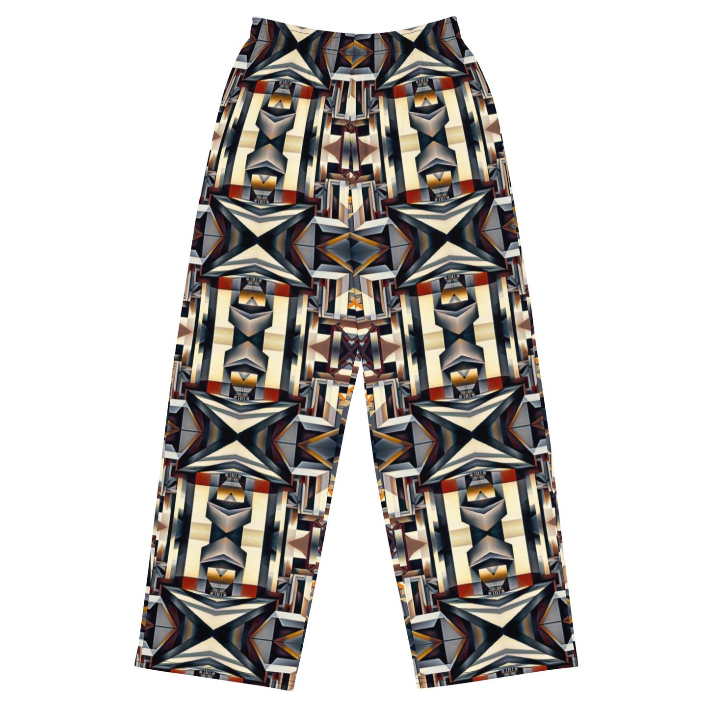 DMV 0133 Conceptual Artsy All-over print unisex wide-leg pants