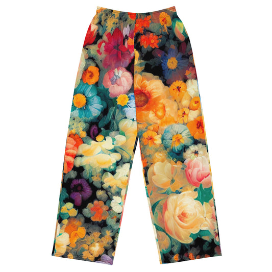 DMV 0150 Floral All-over print unisex wide-leg pants