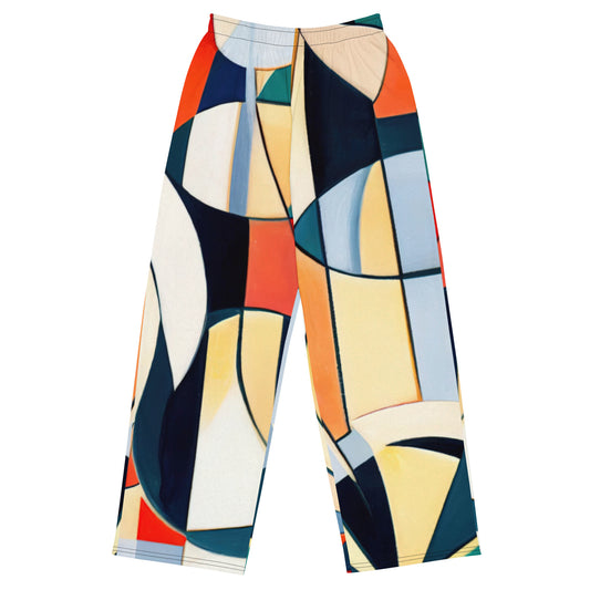 DMV 0144 Abstract Art All-over print unisex wide-leg pants