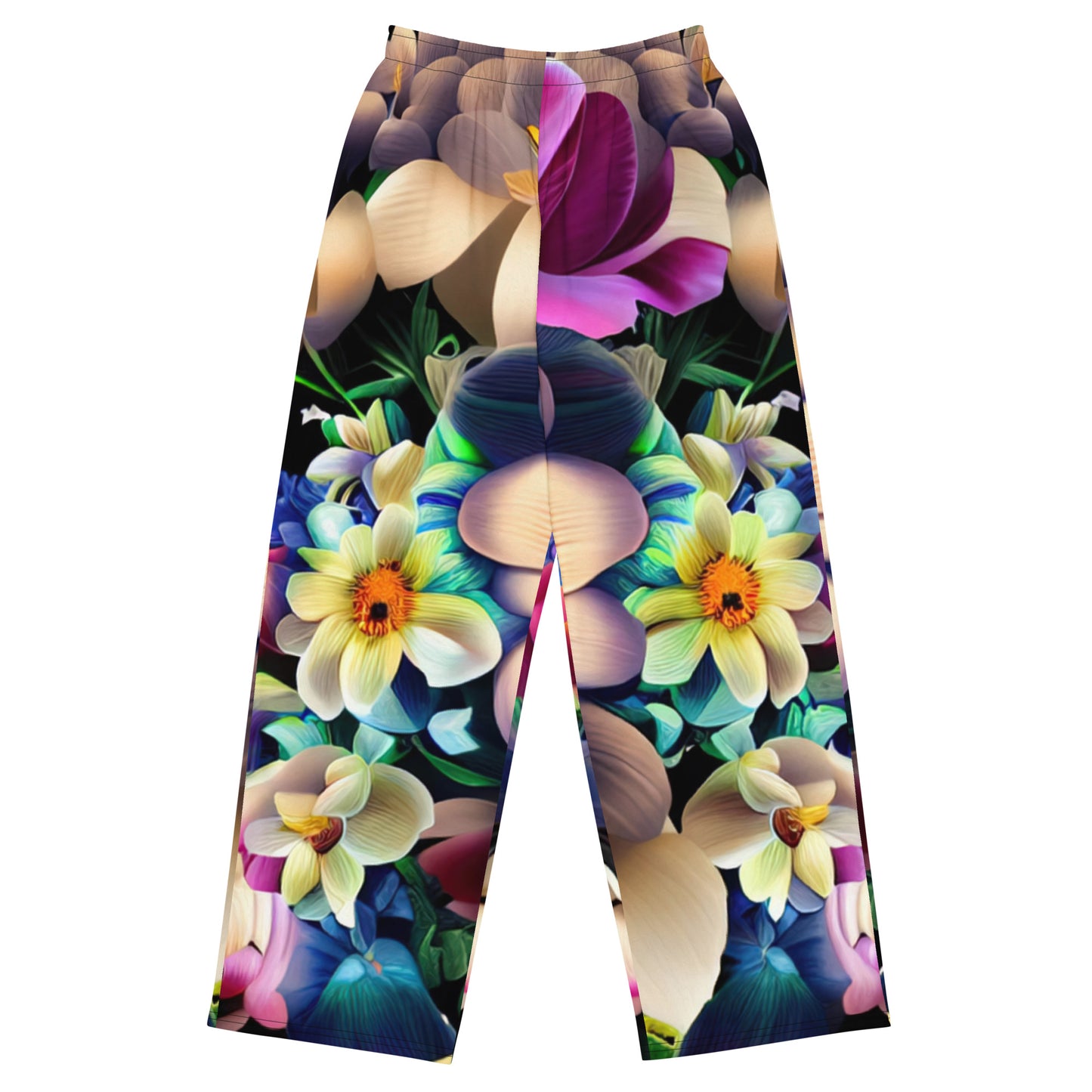 DMV 0206 Floral All-over print unisex wide-leg pants